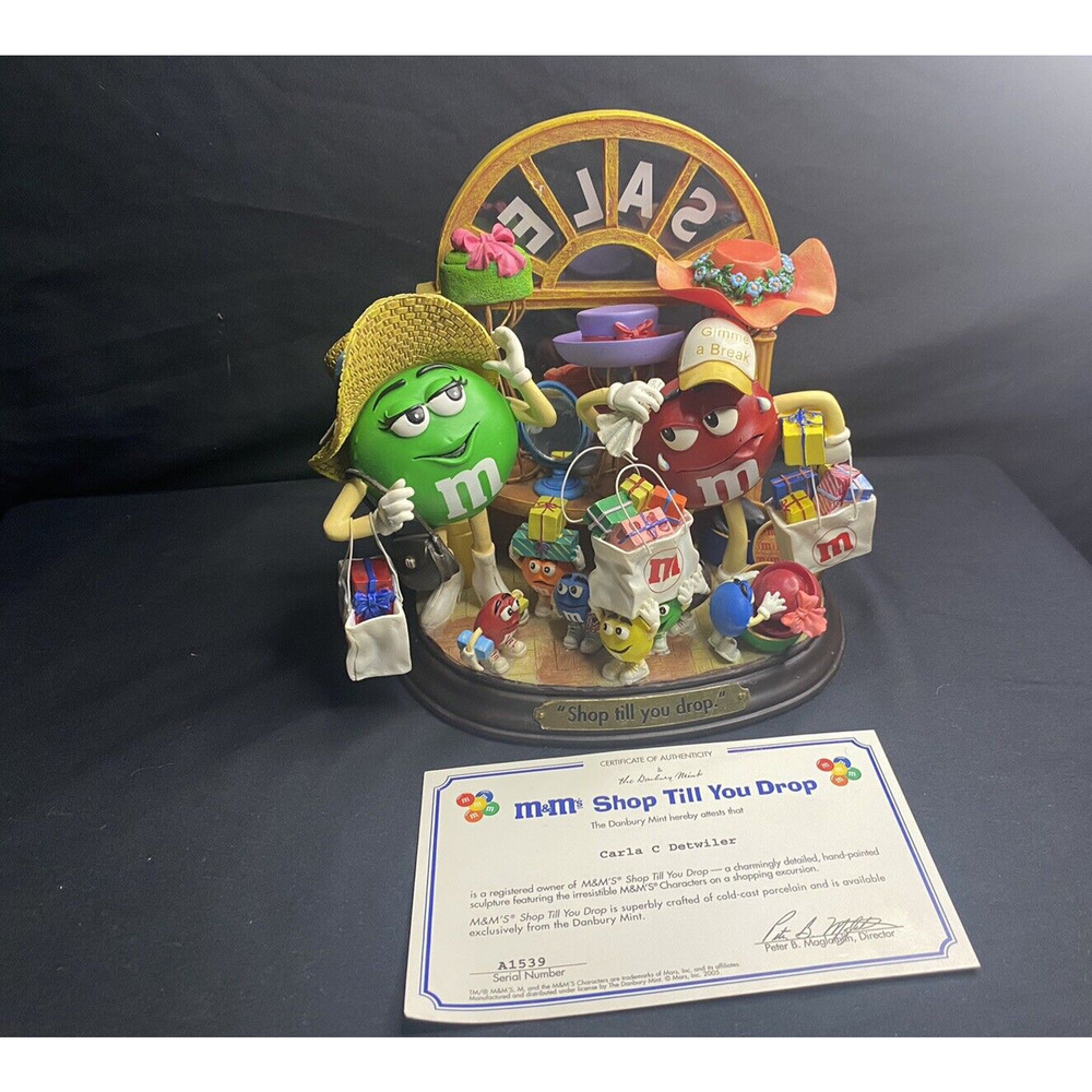 Rare M&M's Danbury Mint "SHOP TILL YOU DROP"